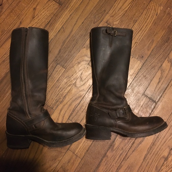 Frye Veronica Slouch Moto Boots - Picture 1 of 8